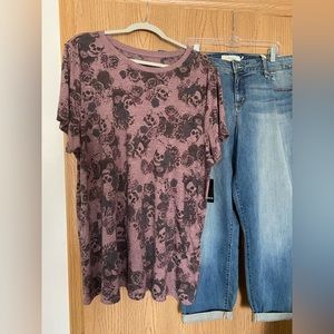NWT Plus size Torrid jean and t-shirt.